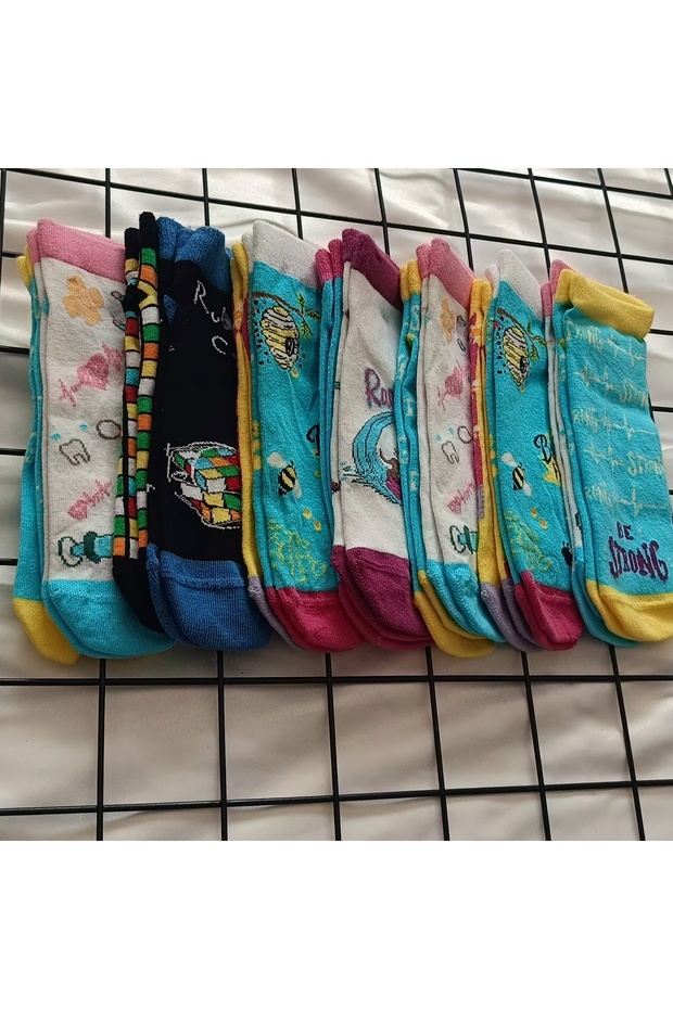14:)) çift unisex çocuk patik çorap - 2