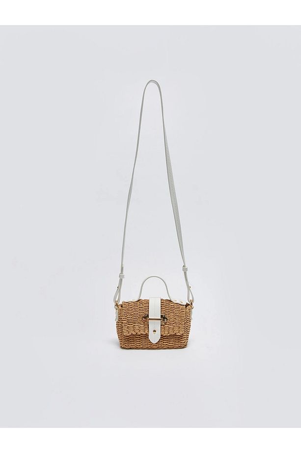 LCW ACCESSORIES Beyaz Hasır Kadın Çapraz Çanta - 4