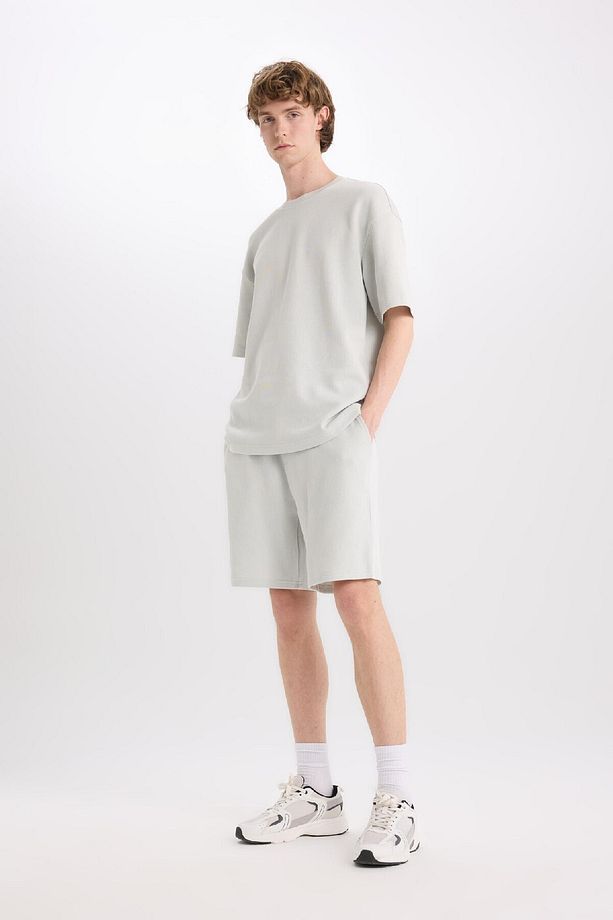 %100 Pamuk Regular Fit Düz Paça Şort E0442ax25sm - 2