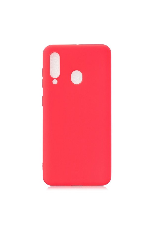 Protective case Compatible with Samsung A60, red, Frosted Solid model, thin and light