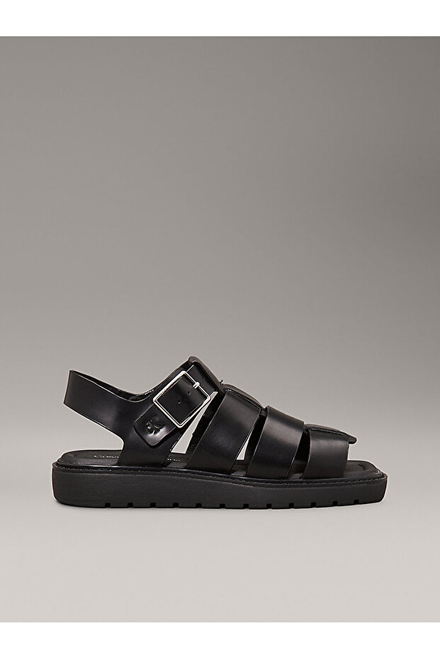 Kadın Siyah Düz Sandalet - 1