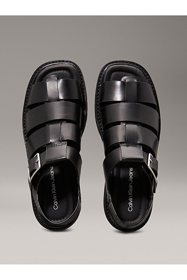 Kadın Siyah Düz Sandalet - 3