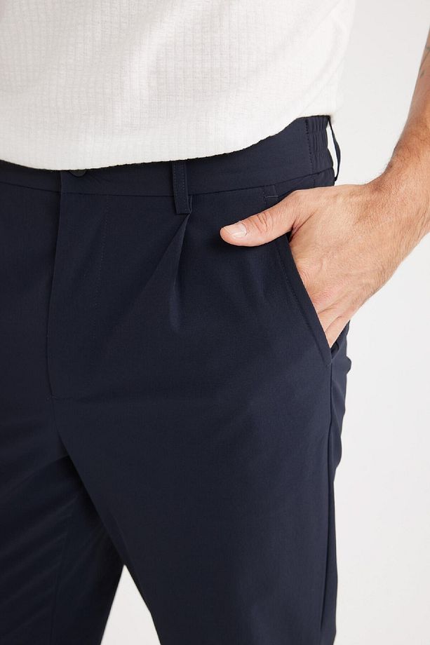 Jogger Düz Paça Her Yöne Esneyen Yazlık Kumaş Pantolon B6551AX25SP - 7
