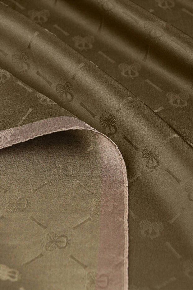 الكاكي سلسلة حرف واحد فقط نمط شال حريري - 5