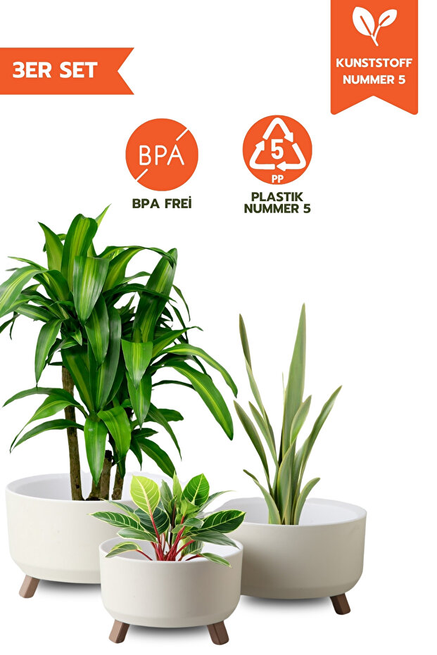 3-TEILIGER TRIPOT-BLUMENTOPF