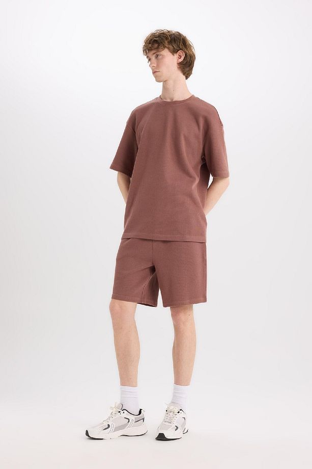 %100 Pamuk Regular Fit Düz Paça Şort E0442ax25sm - 4