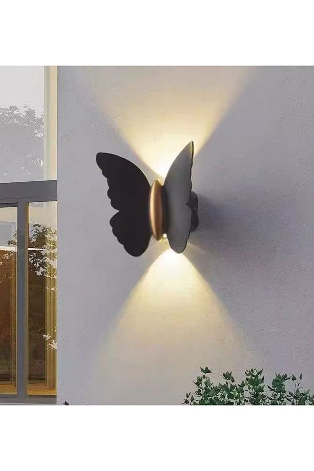 Modern Tasarım Power Iç Ve Dış Mekan Led Aplik Butterfly Kelebek Ledli Aplik Siyah Gövde Gün Işığı - 2
