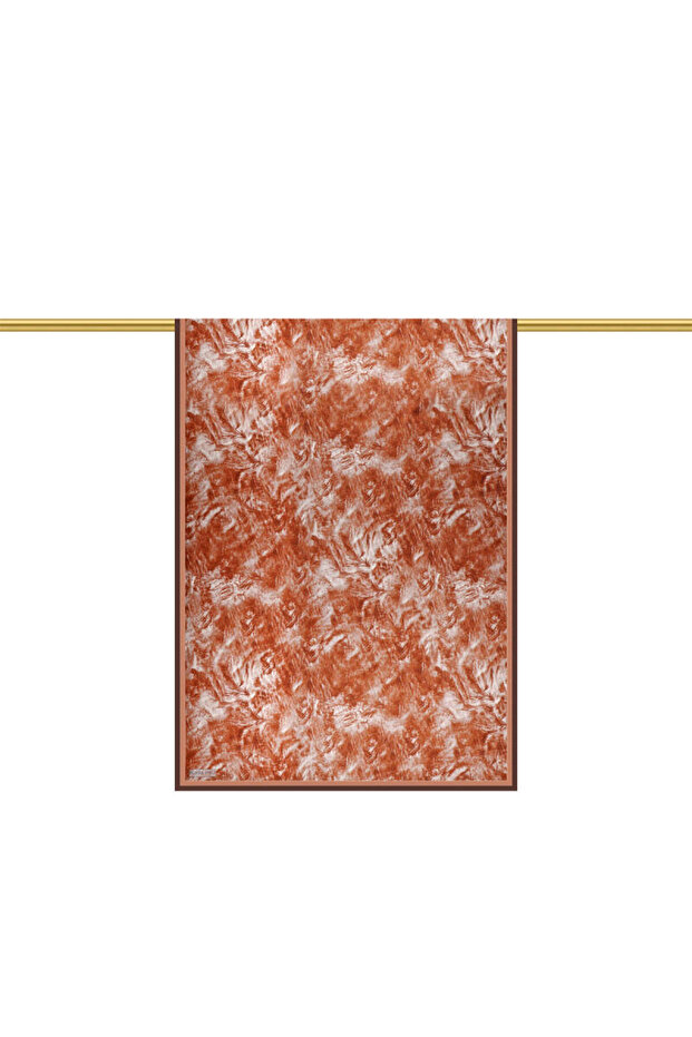 شال حريري من نسيج التويل بنمط فرشاة القرفة - 3