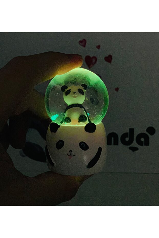 Mini Işıklı Panda Kar Küresi - 4