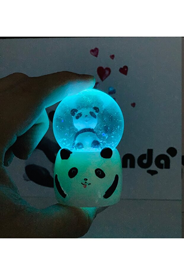 Mini Işıklı Panda Kar Küresi - 5