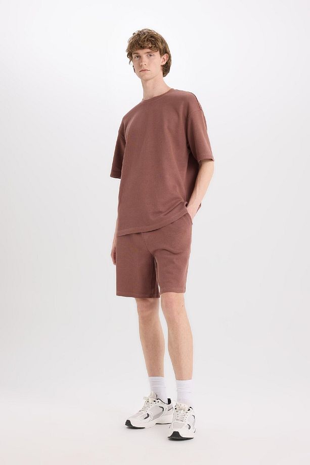 %100 Pamuk Regular Fit Düz Paça Şort E0442ax25sm - 3