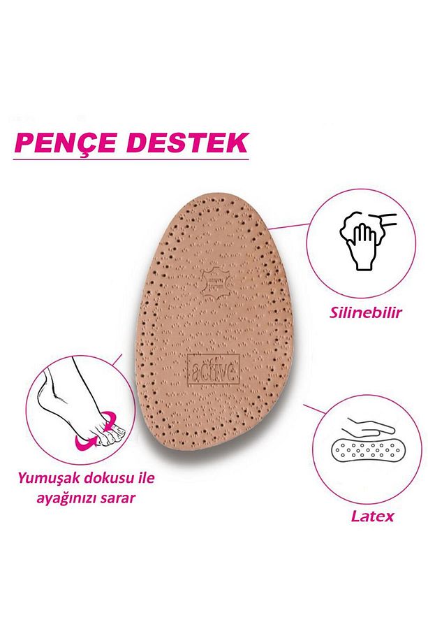 LT04 - Deri Pençe Destek | Numara Küçültme, Ayakkabı Daraltma, Koku Önleyici Ve Ter Emici Ayak Pedi - 6