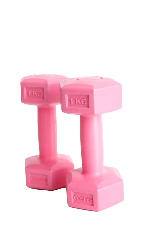 Pembe Dambıl 1 Kg X 2 Adet Dumbbell Dambıl Seti Egzersiz Seti - 2