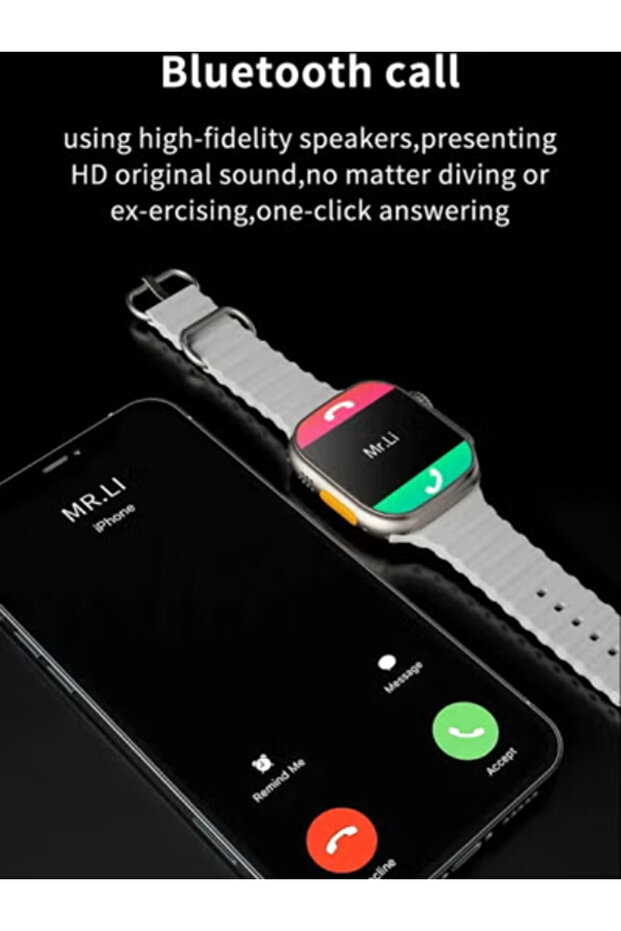 ساعة X8 Ultra الذكية مع جهاز تتبع اللياقة البدنية ومراقب معدل ضربات القلب - 2