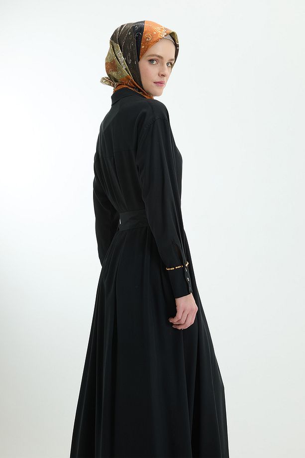 Doğal Kumaş Oversize Elbise - 6