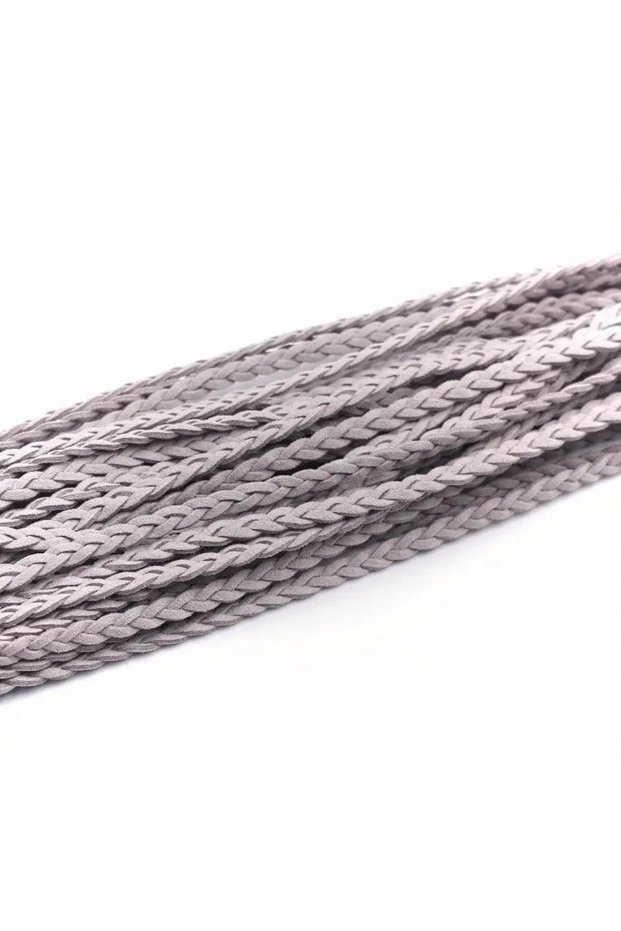 Suede Leather Braided Rope, 6mm, DIY Handmade Bracelet, Necklace Rope Decorative Cord (3 Meters)