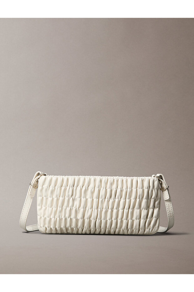 ROUCHED ZIP TOP BAG - 1