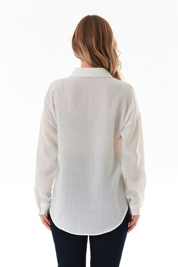 Basic Tek Cepli Oversize Gömlek - 6