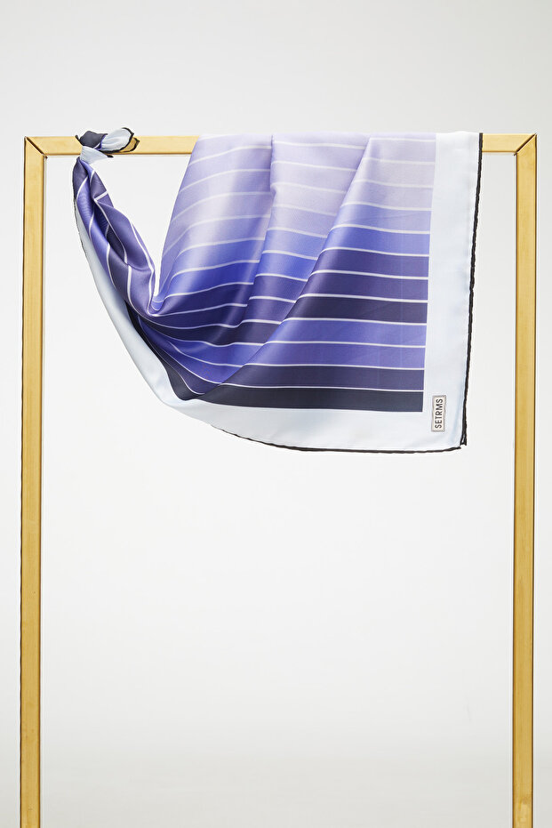 Çizgi Desenli Eşarp - 1