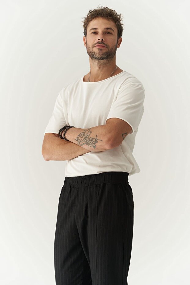 Robin Rachel Örme Kumaş Siyah Pantolon - 2