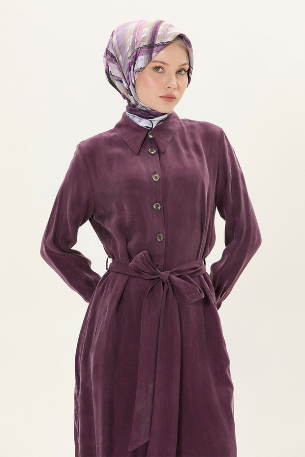 Düğmeli Kuşaklı Tulum - 4