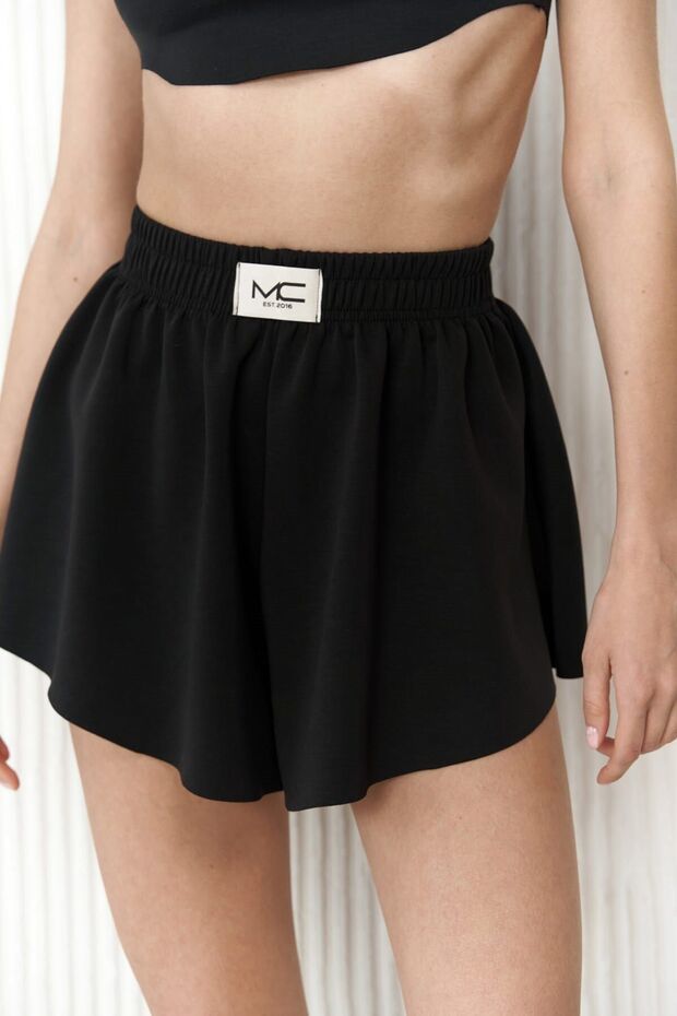 Misty Siyah Crop Şort Takım - 6