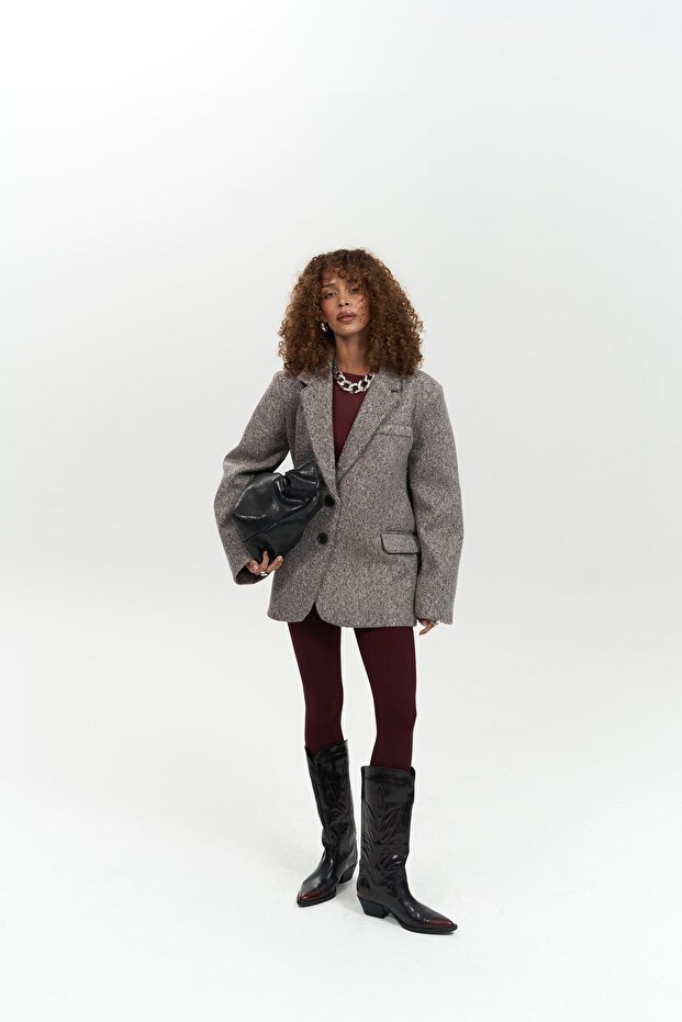 Enzo Kahve Blazer Ceket - 7