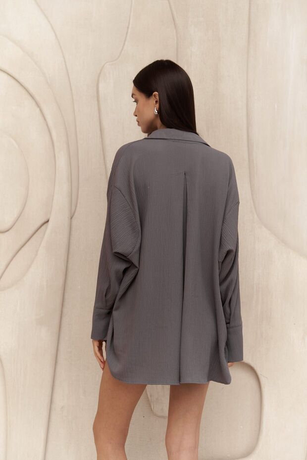 Durres Füme Oversize Gömlek - 4