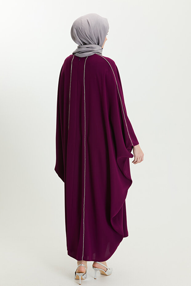Taş Detaylı Abaya - 6