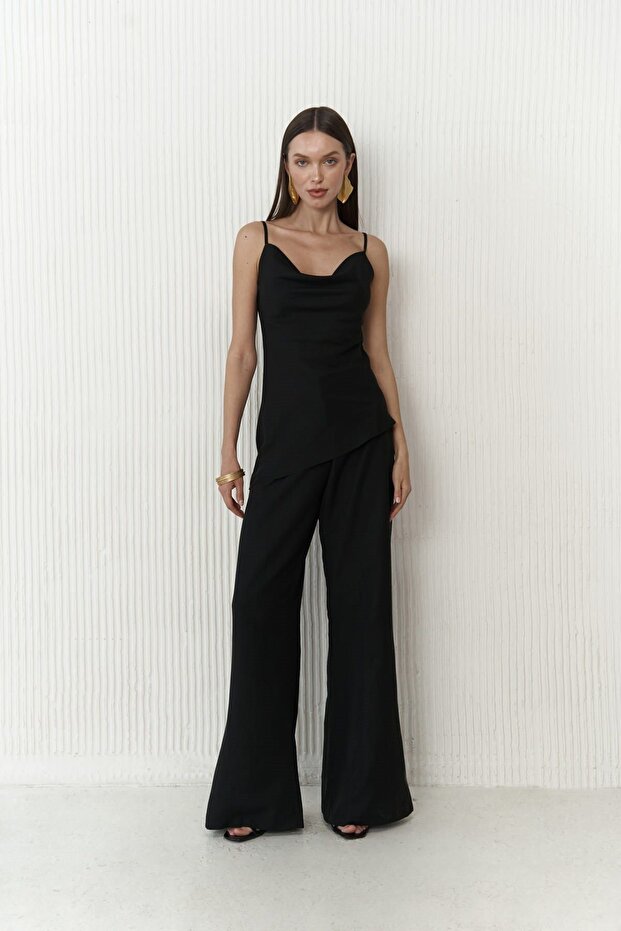 Javier Siyah Bluz Pantolon Takım - 2