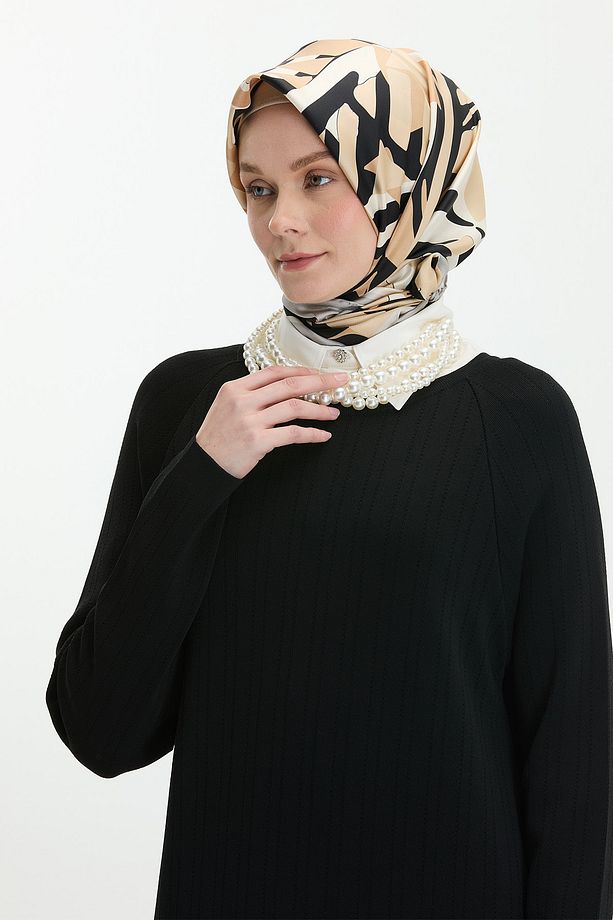 Oversize Basic Triko Elbise - 3