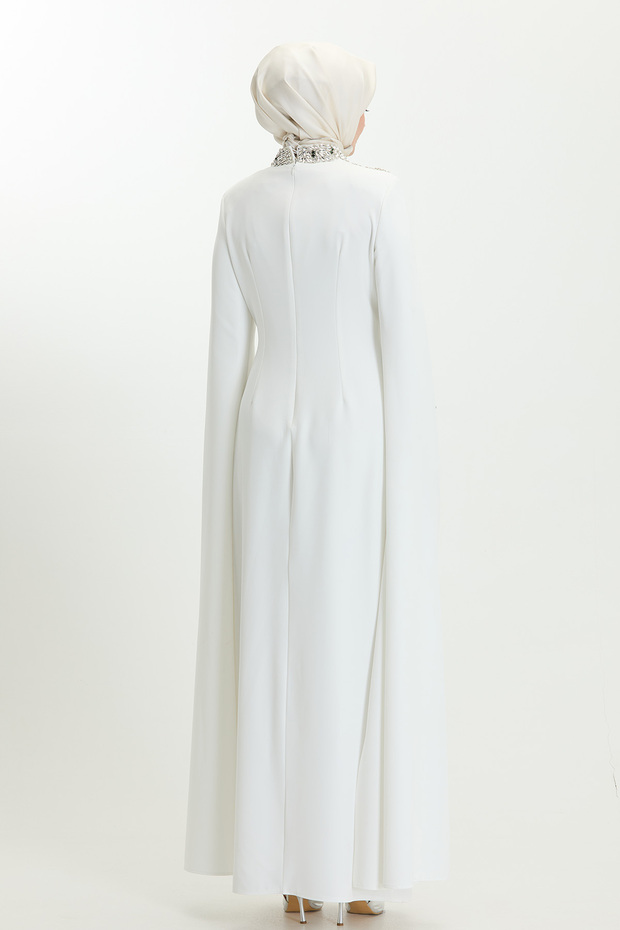 Taş İşlemeli Abiye Elbise - 7