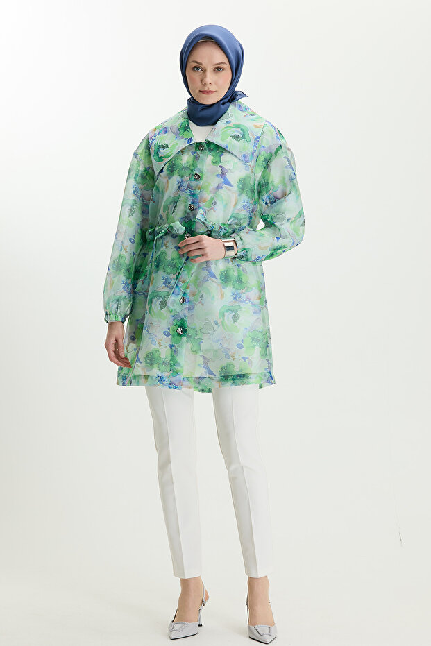 Düğmeli Organze Kap - 2