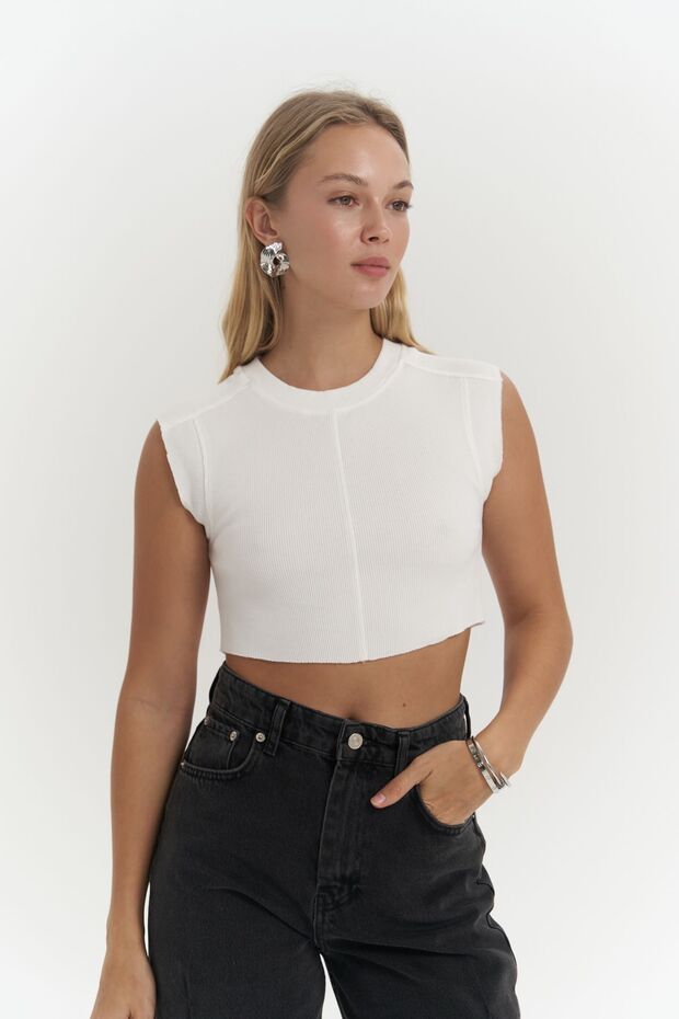 Swipe White Washable Crop