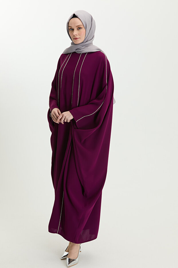 Taş Detaylı Abaya - 3