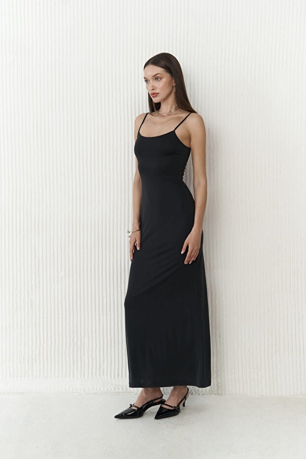 Ferry Siyah Basic Elbise - 3