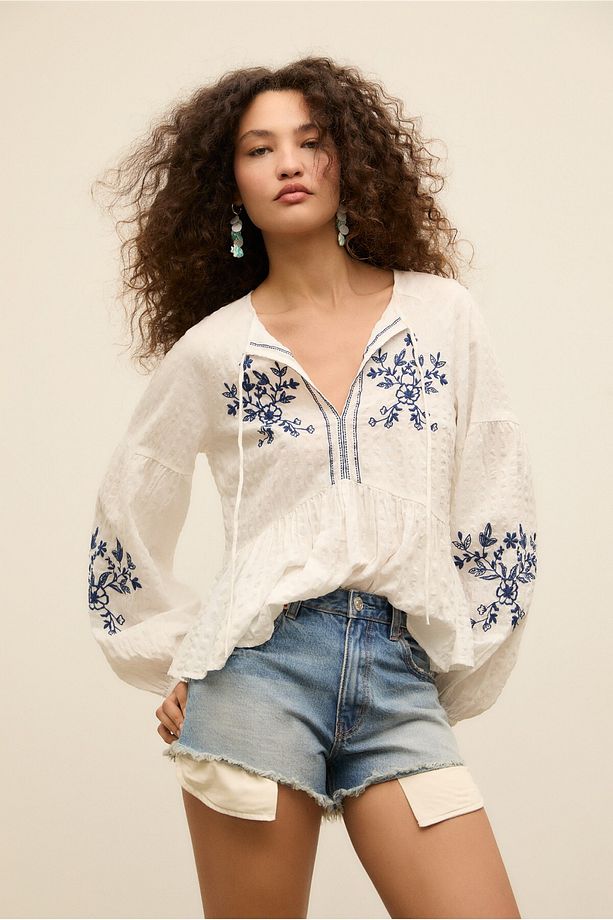 Mikro denim şort - 4