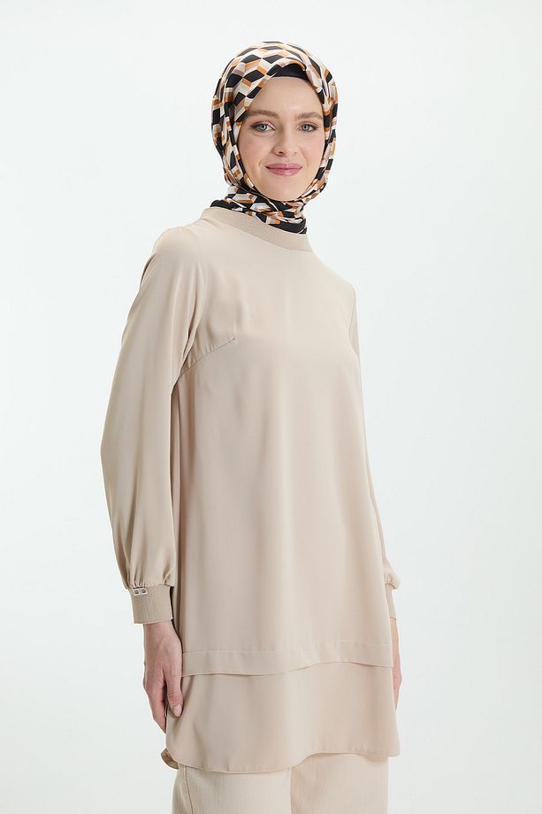Uzun Kollu Basic Tunik - 3