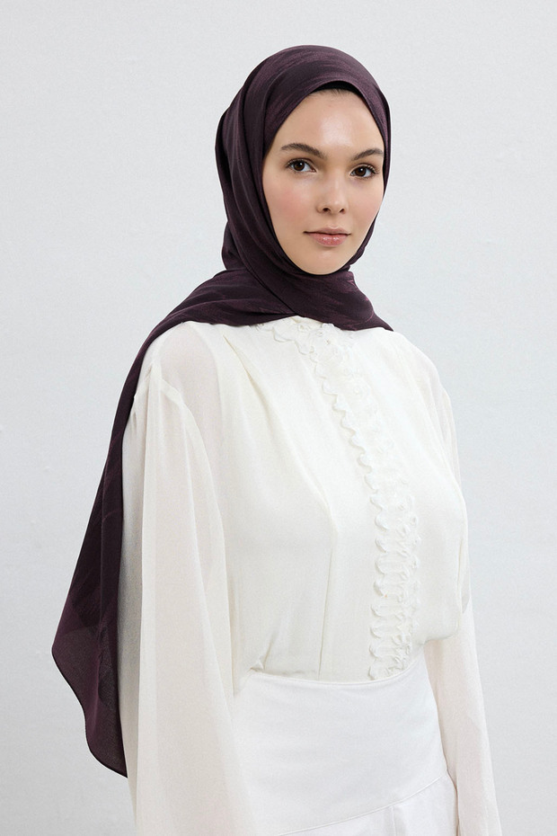 Cotton Line Şal Mürdüm - 4