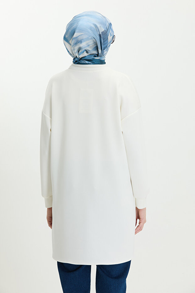 Süs Düğmeli Scuba Tunik - 6