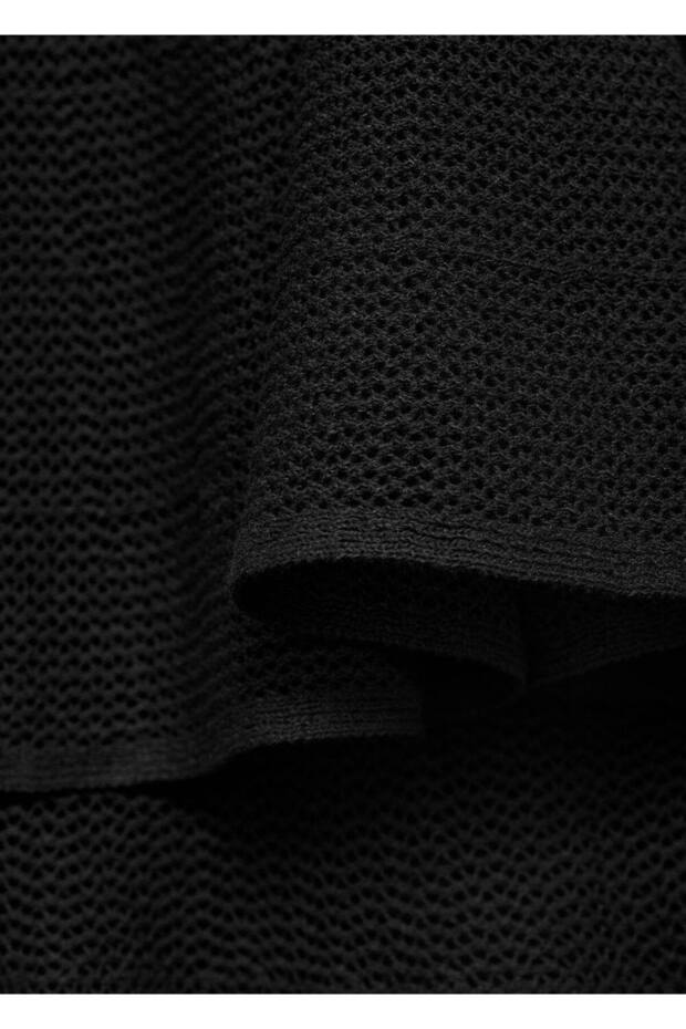 Volanlı triko elbise - 6