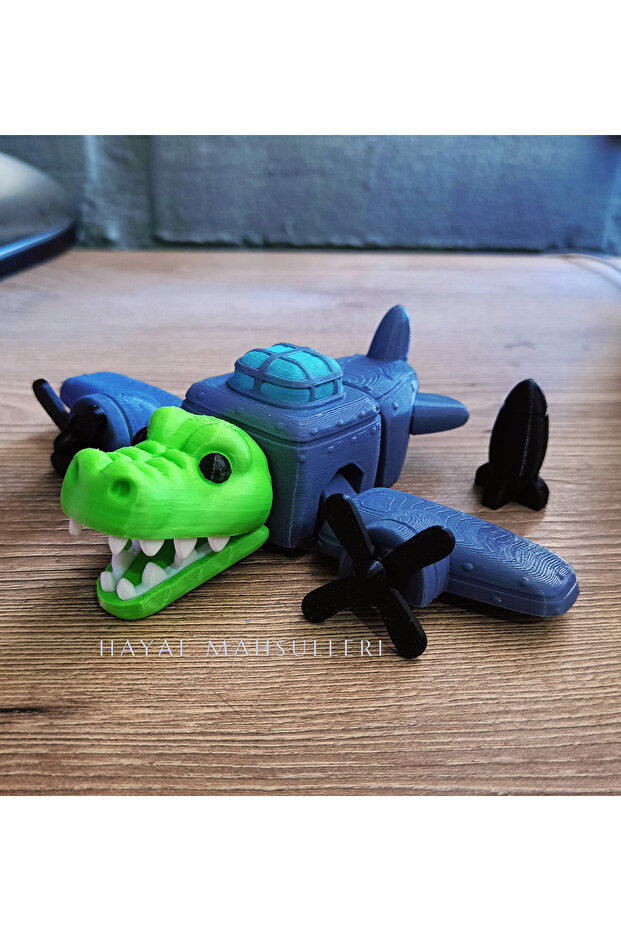 Bombardino Crocodilo Figür Brainrot Figür - 1