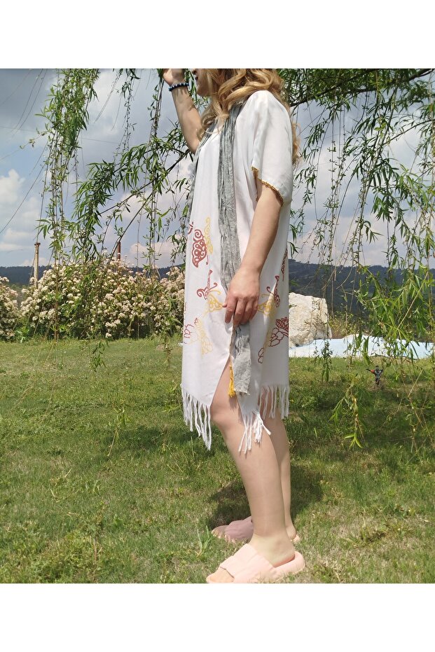 DESENLİ PLAJ ELBİSESİ - 2