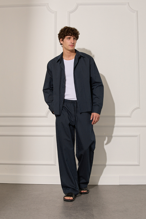 Oversıze Cızgılı Gomlek - 1