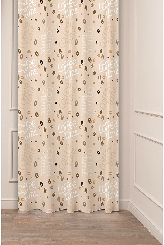 Coffee Kitchen Coffee Bean Sweet Fruit Greenery Patterned Special Design Bohemian (Single Wing) Background Curtain