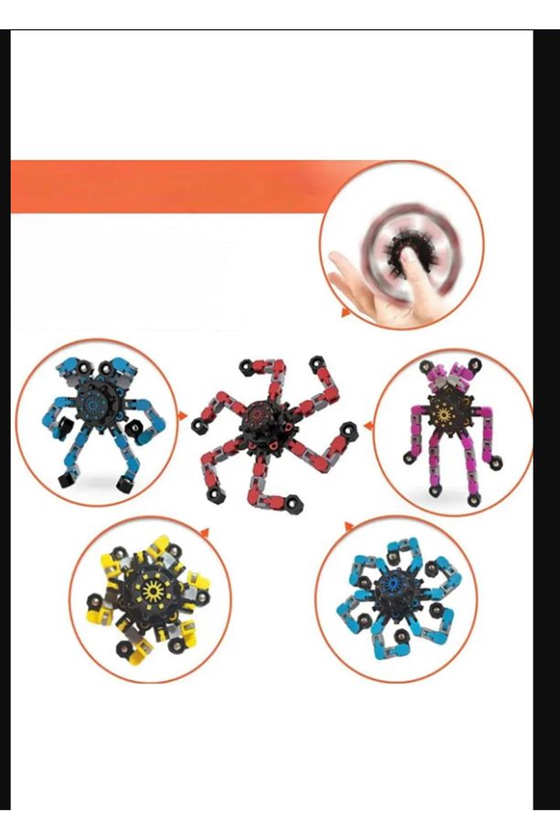 Örümcek Çark Fidget Spinner Stres Çarkı Zincir Robot Eğitici Oyuncak - 7