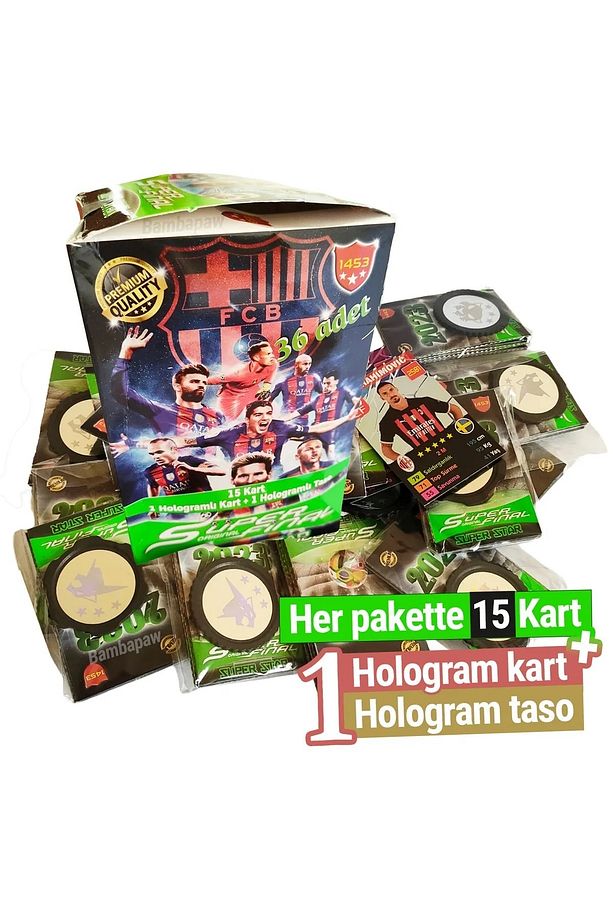 60 Adet Süper Final Futbolcu Kartı + 4 Adet Hologramlı Kart + 4 Adet Hologramlı Taso - 1