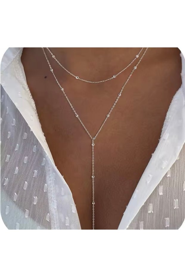 Silver Color Steel Dorica Topcuklu Necklace Does Not Tarnish New Season Trend Stylish Necklace