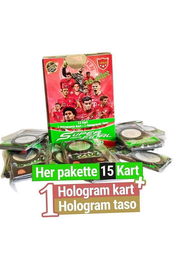150 Adet Süper Final Süper Star Futbolcu Kartı + 10 Adet Hologramlı Kart + 10 Adet Hologramlı Taso - 2