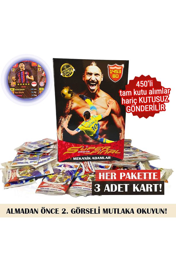 3 Kart Yeni Seri 2023 Orijinal 20 Adet 3 Lü Poşet (60 KART) Futbol Kartı Kutusuz - 2